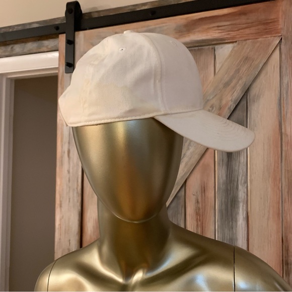 White Baseball Cap (stains) - Picture 2 of 4